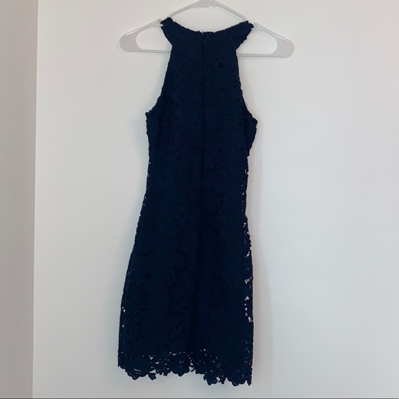 Love Poem Navy Blue Lace Mini Dress - Picture 6 of 6